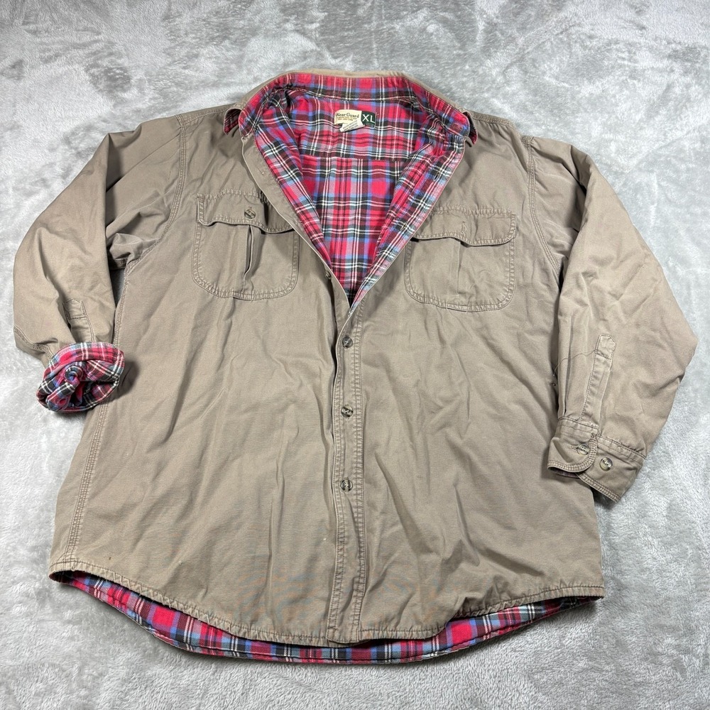 Vintage Wear Guard Jacket Mens XL Flannel Lined Coat Shacket Chore Safari
